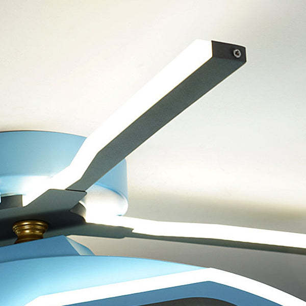 Modern Iron Acrylic Helicopter Kids Ceiling Light