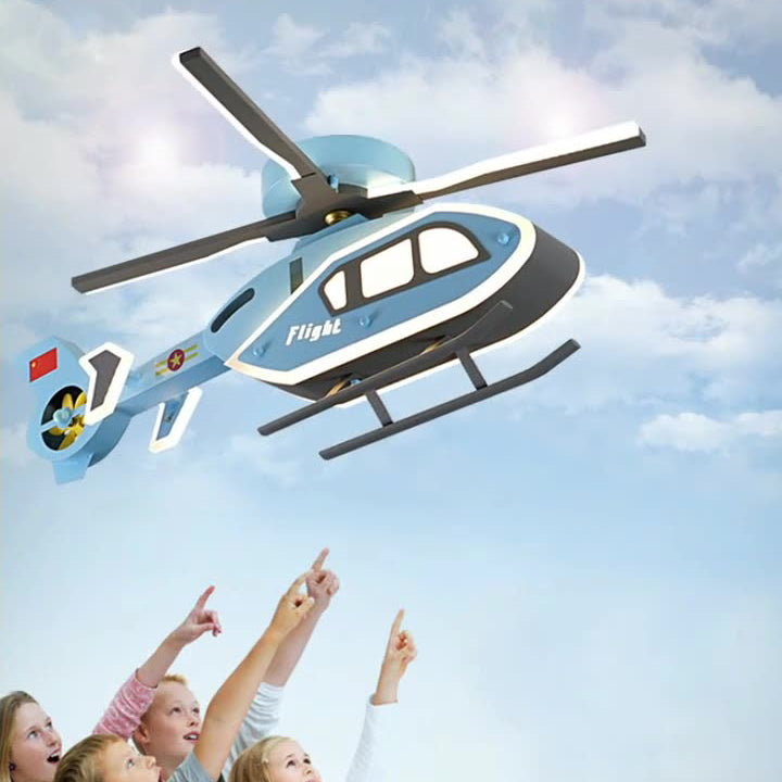 Modern Iron Acrylic Helicopter Kids Ceiling Light