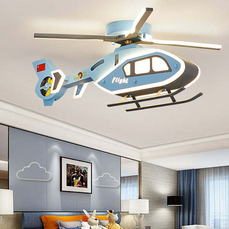 Modern Iron Acrylic Helicopter Kids Ceiling Light