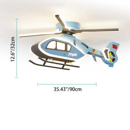 Modern Iron Acrylic Helicopter Kids Ceiling Light