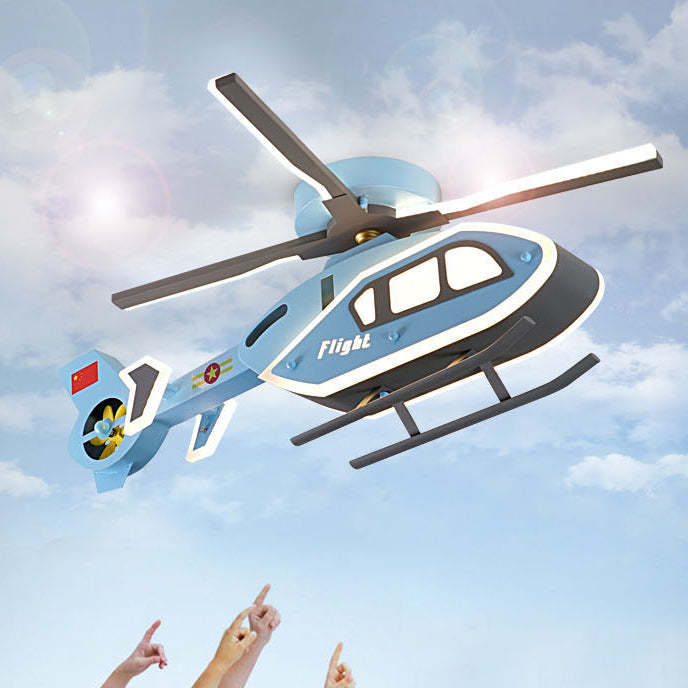 Modern Iron Acrylic Helicopter Kids Ceiling Light