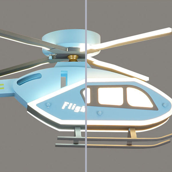 Modern Iron Acrylic Helicopter Kids Ceiling Light