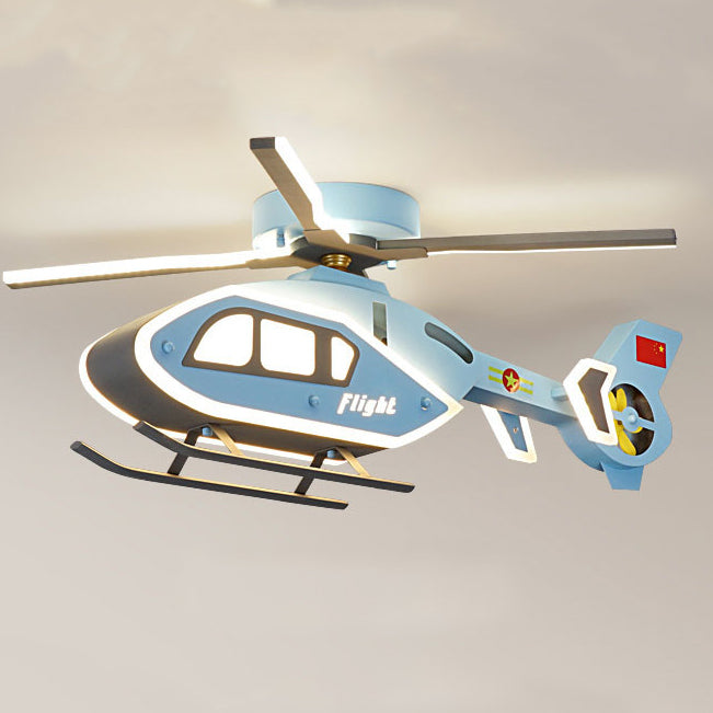 Modern Iron Acrylic Helicopter Kids Ceiling Light