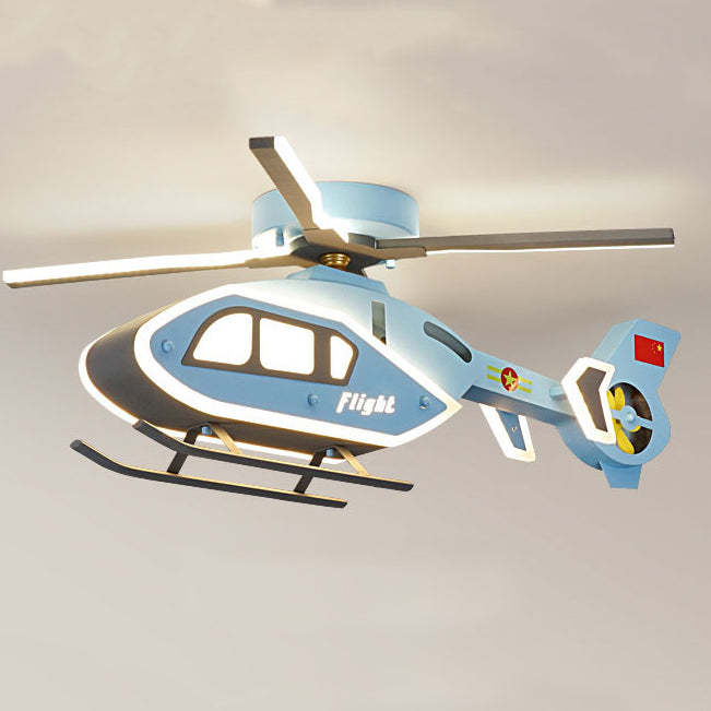Modern Iron Acrylic Helicopter Kids Ceiling Light
