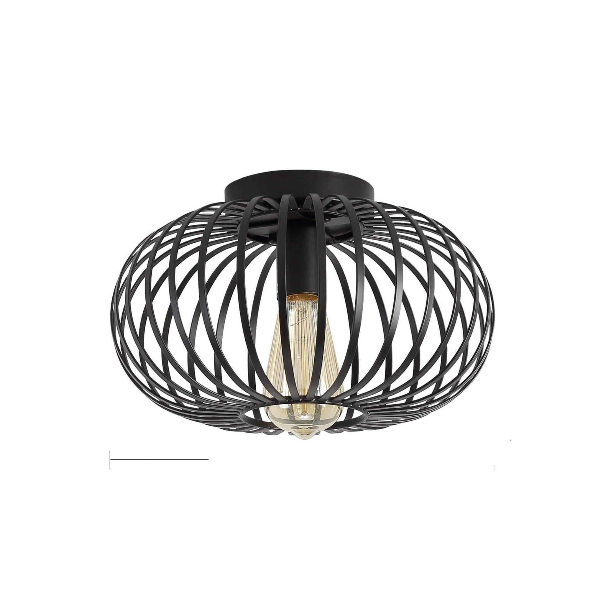 Minimalist Iron Oval Lantern Ceiling Light