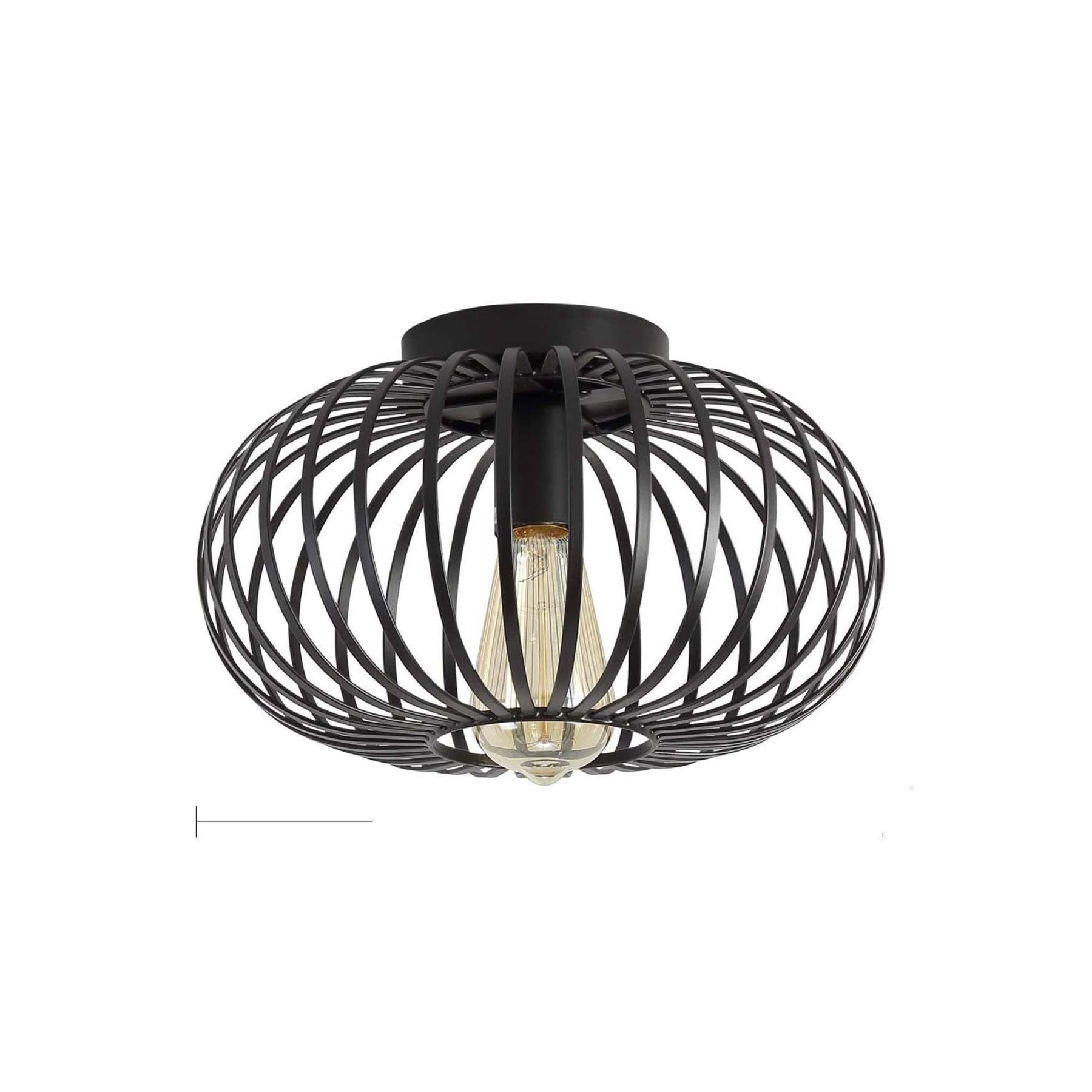 Minimalist Iron Oval Lantern Ceiling Light
