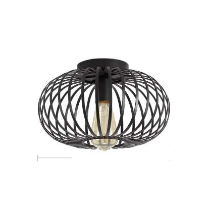 Minimalist Iron Oval Lantern Ceiling Light