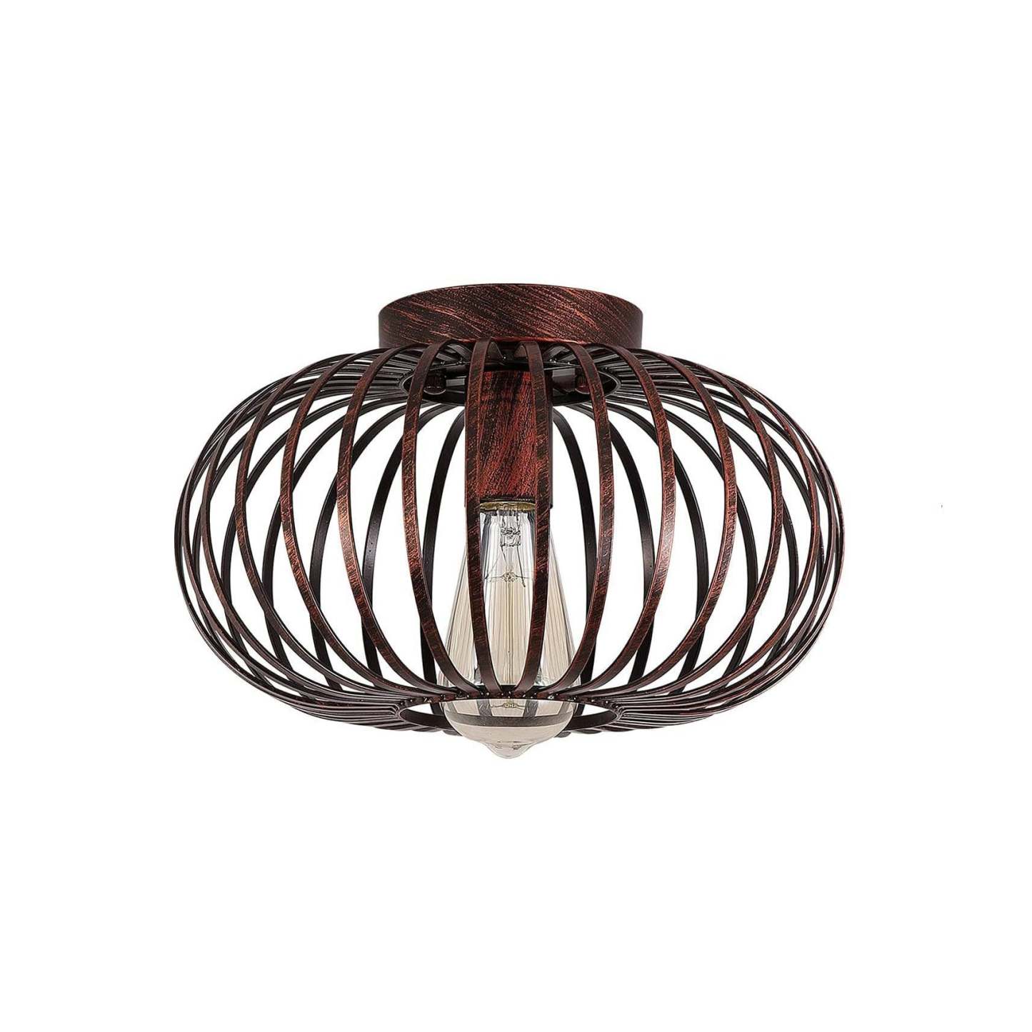 Minimalist Iron Oval Lantern Ceiling Light