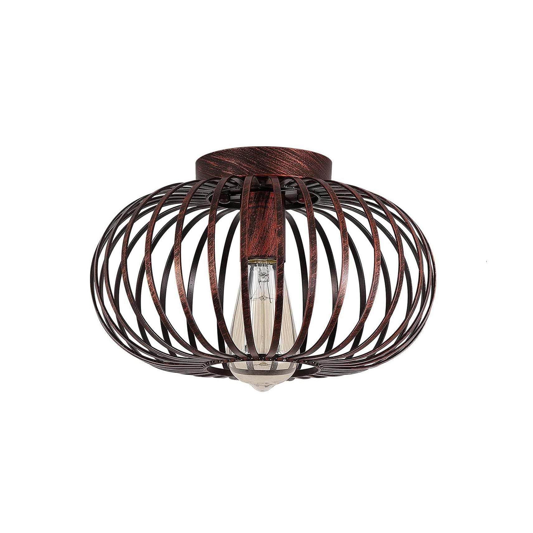Minimalist Iron Oval Lantern Ceiling Light