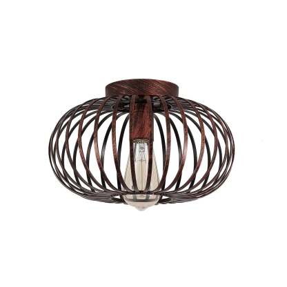 Minimalist Iron Oval Lantern Ceiling Light