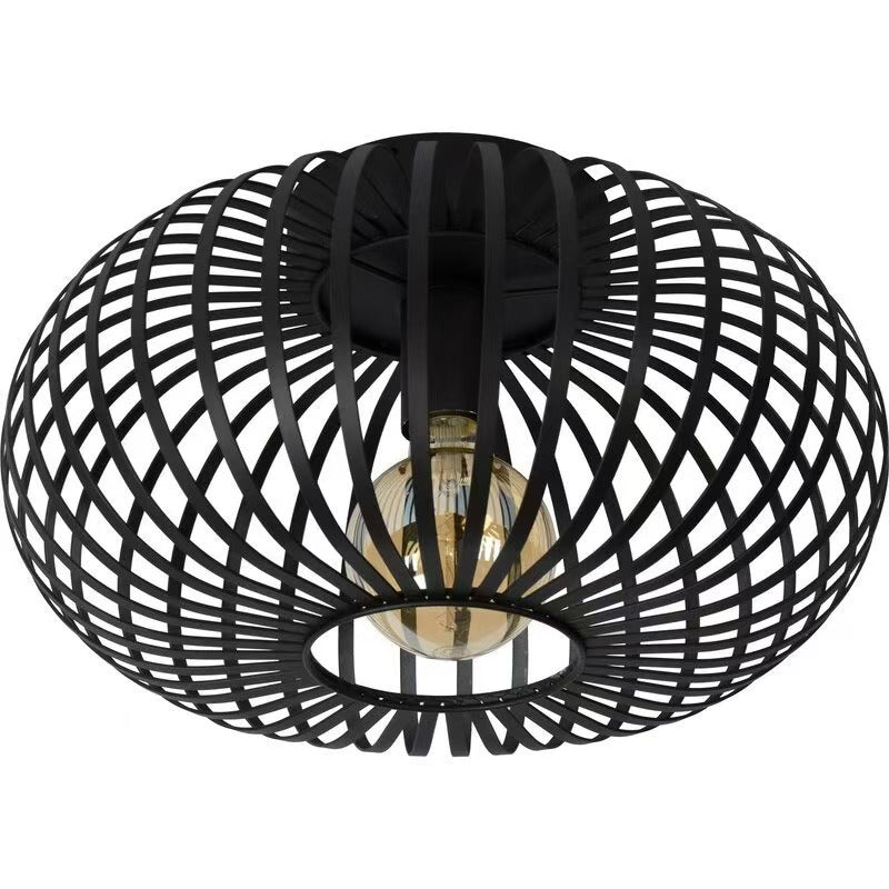 Minimalist Iron Oval Lantern Ceiling Light