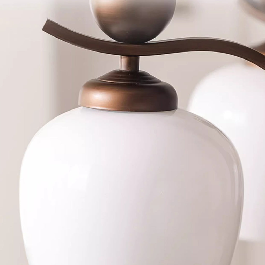 Retro Iron Glass Branch Bent Rod Cup Chandelier