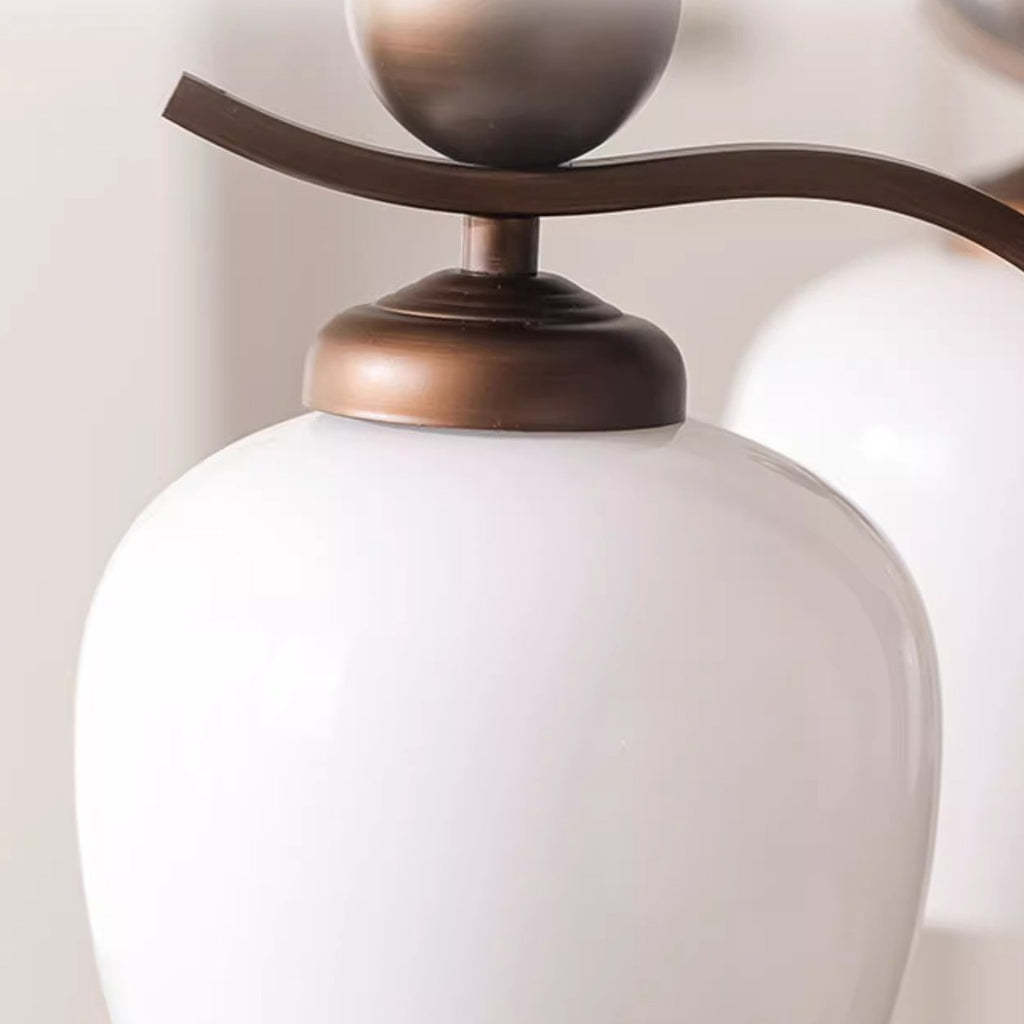 Retro Iron Glass Branch Bent Rod Cup Chandelier