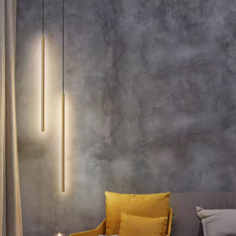 Minimalist Aluminum Silicone Cylinder LED Pendant Light — White Light (5000K) / 220V-240V For UK/AU