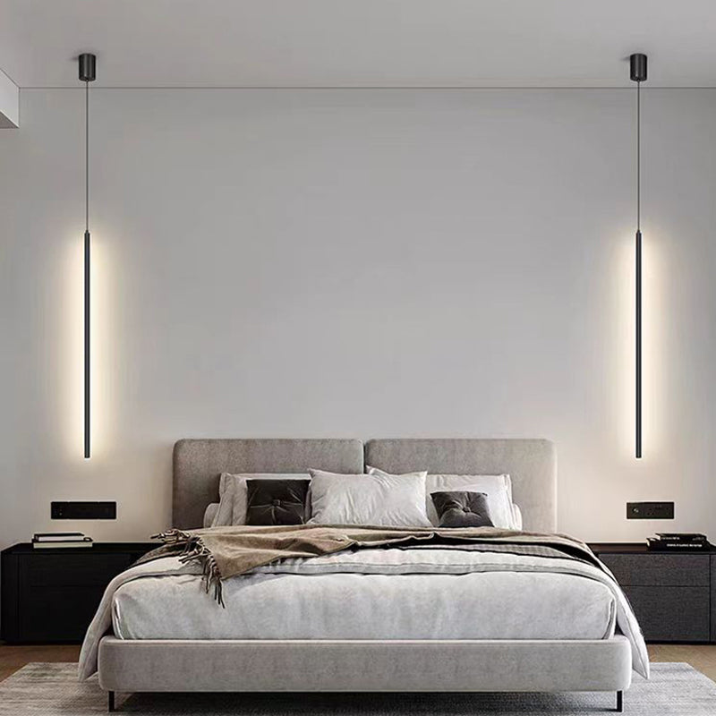 Minimalist Aluminum Silicone Cylinder LED Pendant Light — White Light (5000K) / 110V-120V For US/CA