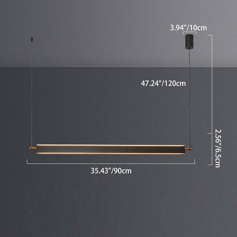 Minimalist Metal PMMA Rectangular LED Island Chandelier — Neutral Light (4000K) / 110V-120V For US/CA