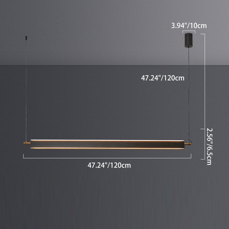 Minimalist Metal PMMA Rectangular LED Island Chandelier — Neutral Light (4000K) / 220V-240V For UK/AU