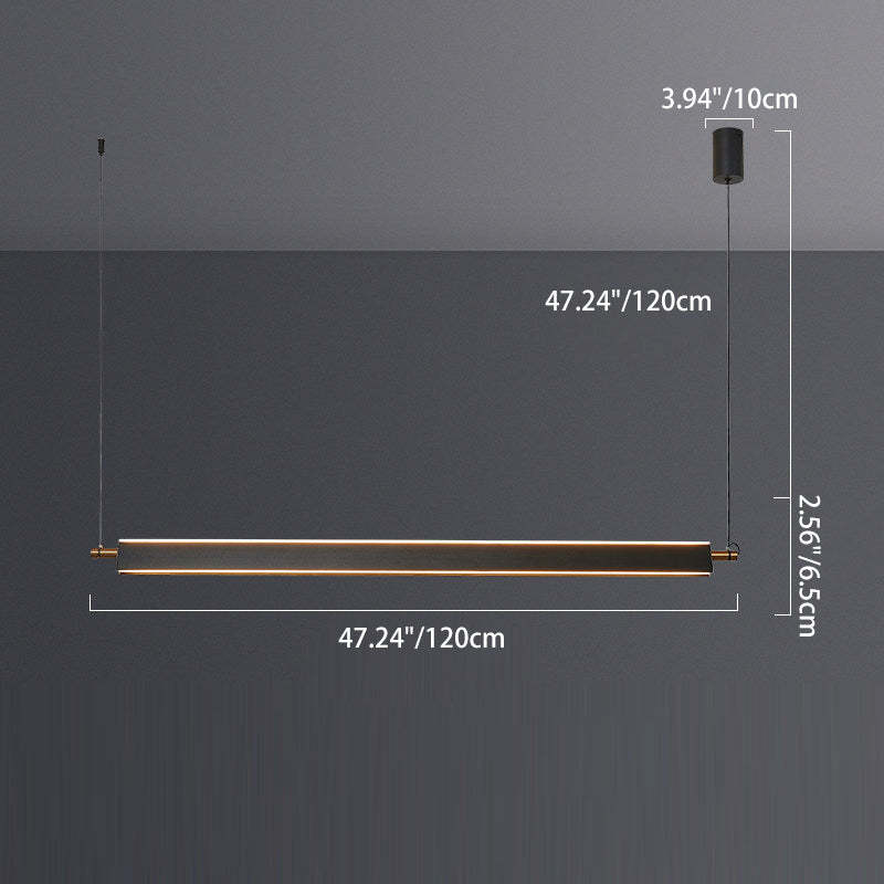 Minimalist Metal PMMA Rectangular LED Island Chandelier — Neutral Light (4000K) / 220V-240V For UK/AU