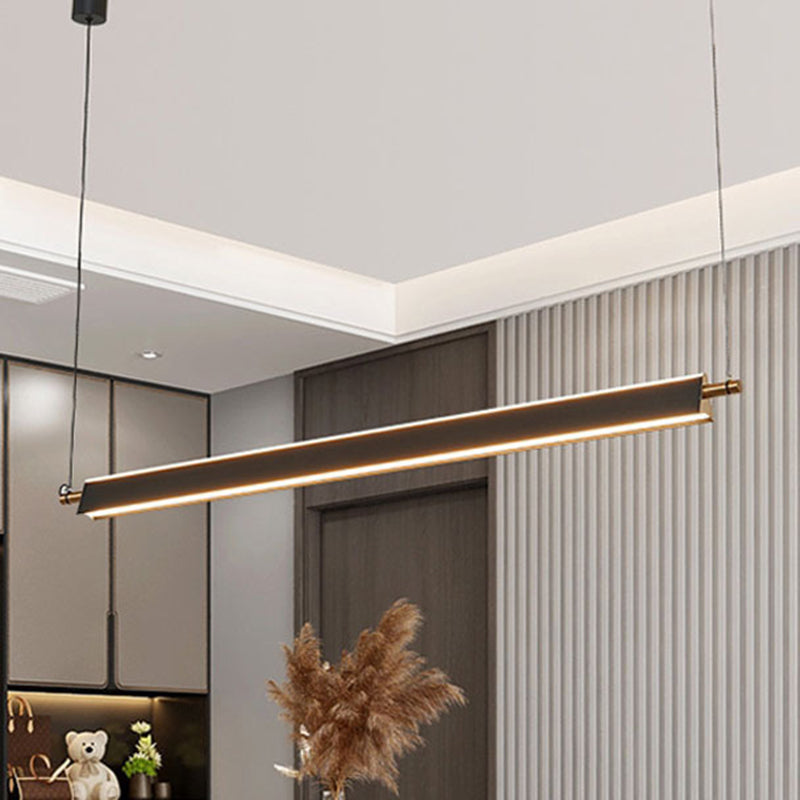 Minimalist Metal PMMA Rectangular LED Island Chandelier — Neutral Light (4000K) / 110V-120V For US/CA