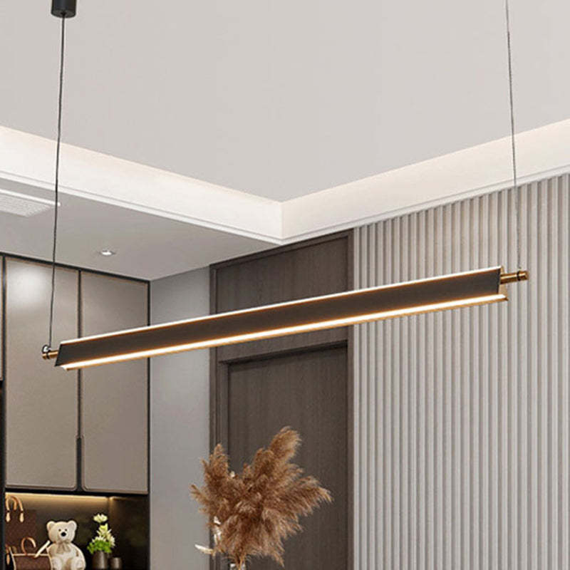 Minimalist Metal PMMA Rectangular LED Island Chandelier — Neutral Light (4000K) / 110V-120V For US/CA