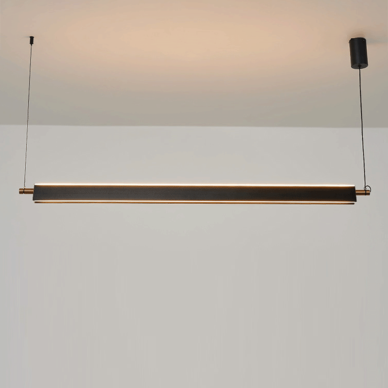 Minimalist Metal PMMA Rectangular LED Island Chandelier