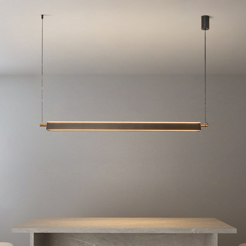 Minimalist Metal PMMA Rectangular LED Island Chandelier