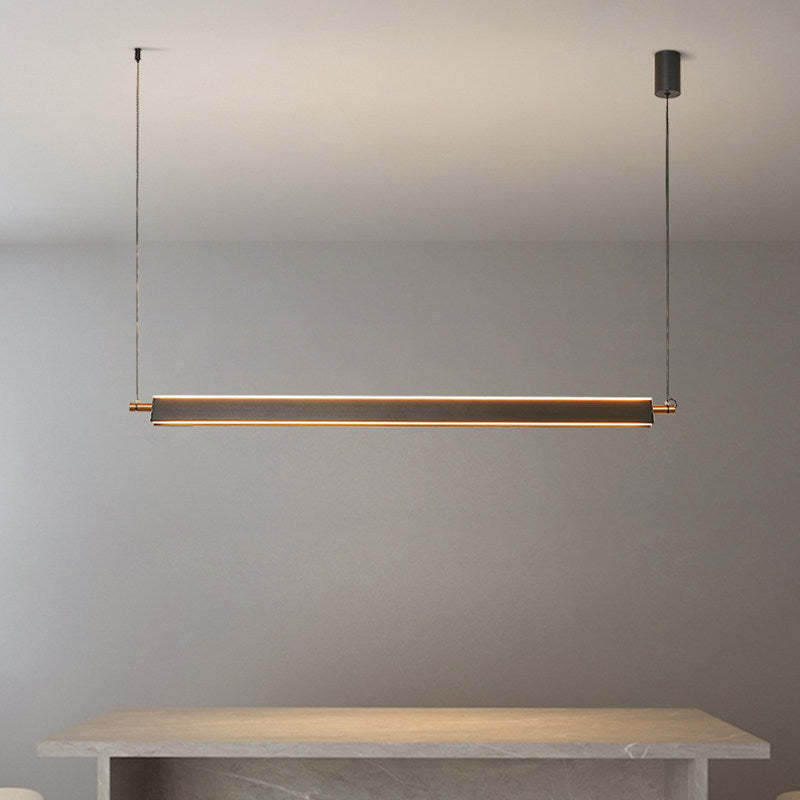 Minimalist Metal PMMA Rectangular LED Island Chandelier