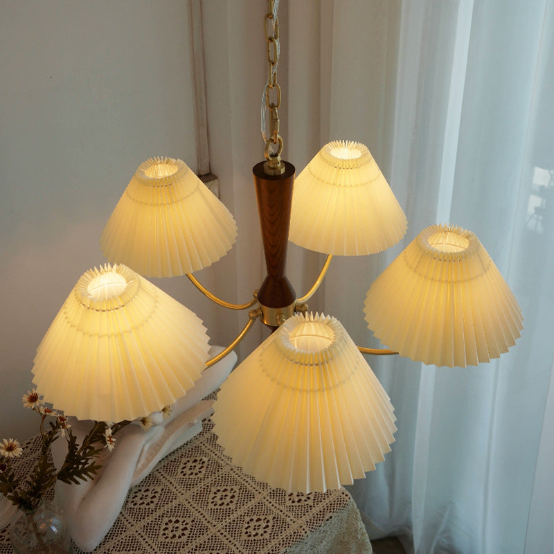Mid-Century Brass Chandelier