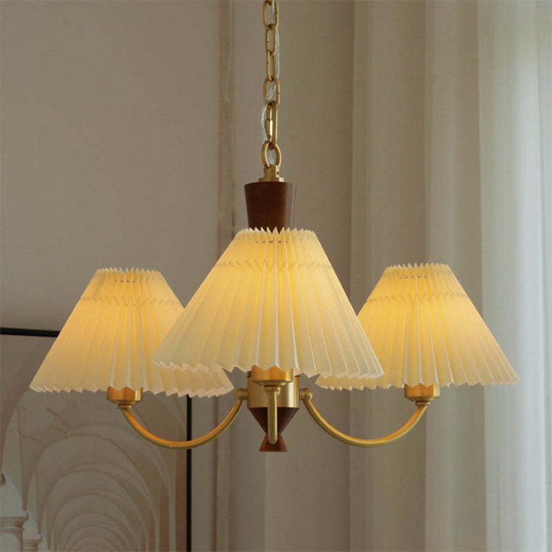 Mid-Century Brass Chandelier