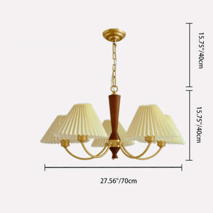 Mid-Century Brass Chandelier
