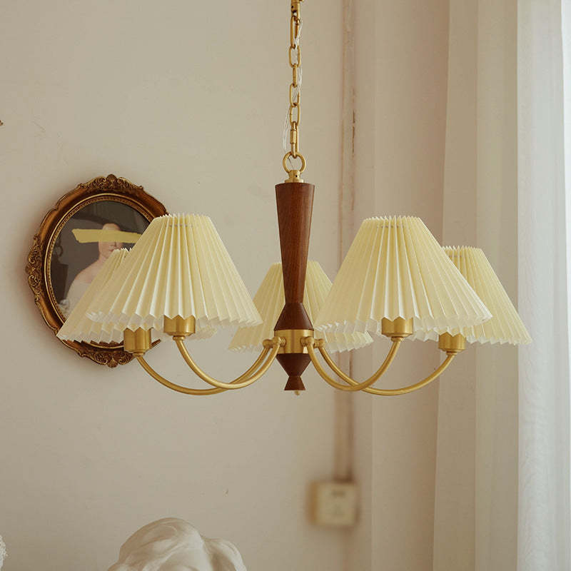 Mid-Century Brass Chandelier