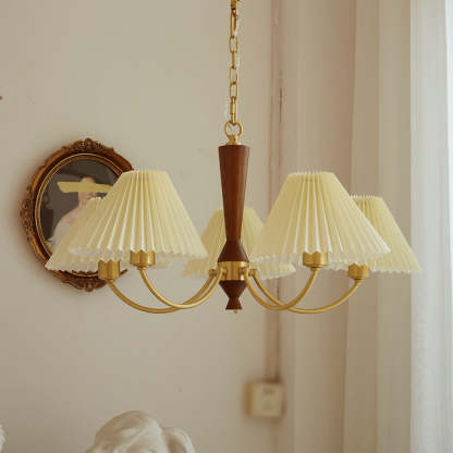 Mid-Century Brass Chandelier