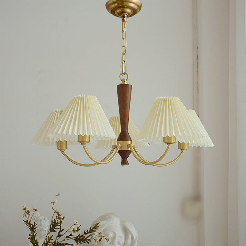 Mid-Century Brass Chandelier
