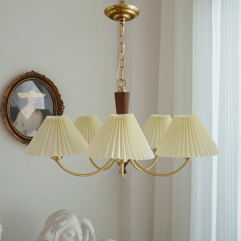 Mid-Century Brass Chandelier