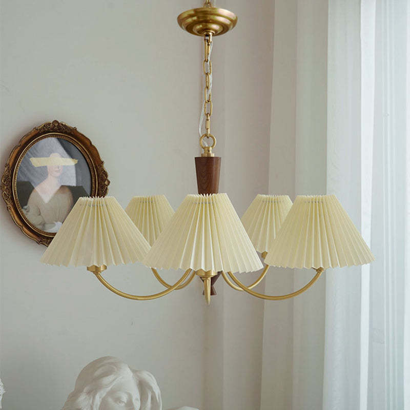 Mid-Century Brass Chandelier