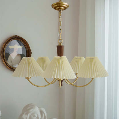 Mid-Century Brass Chandelier