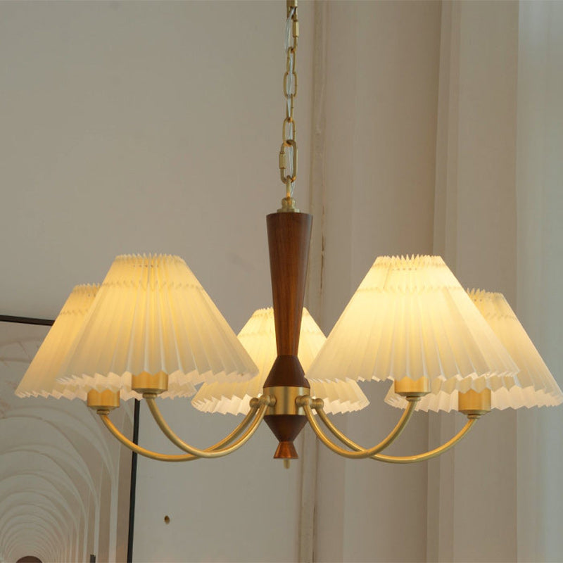 Mid-Century Brass Chandelier
