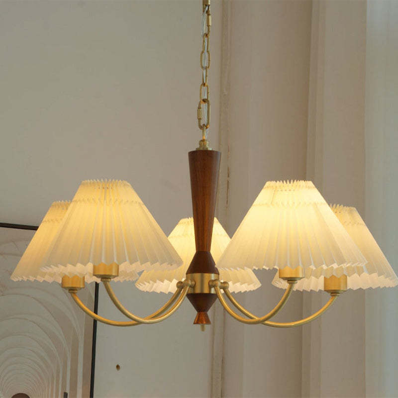 Mid-Century Brass Chandelier