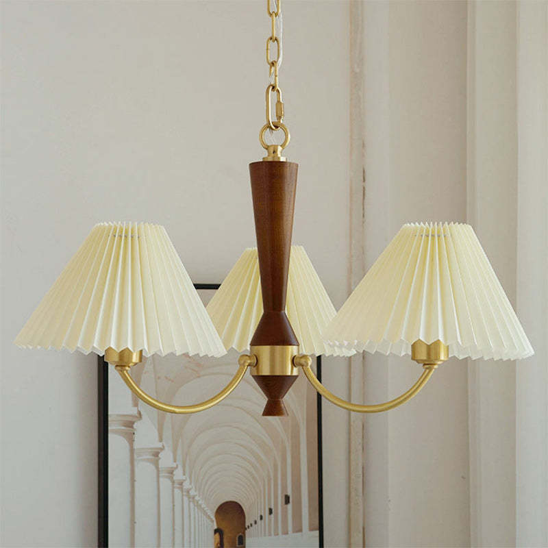 Mid-Century Brass Chandelier