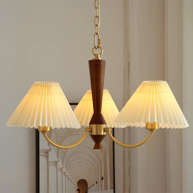 Mid-Century Brass Chandelier — 3 / 220V-240V For UK/AU