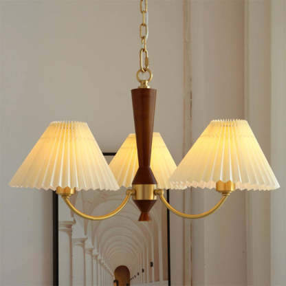 Mid-Century Brass Chandelier — 3 / 220V-240V For UK/AU