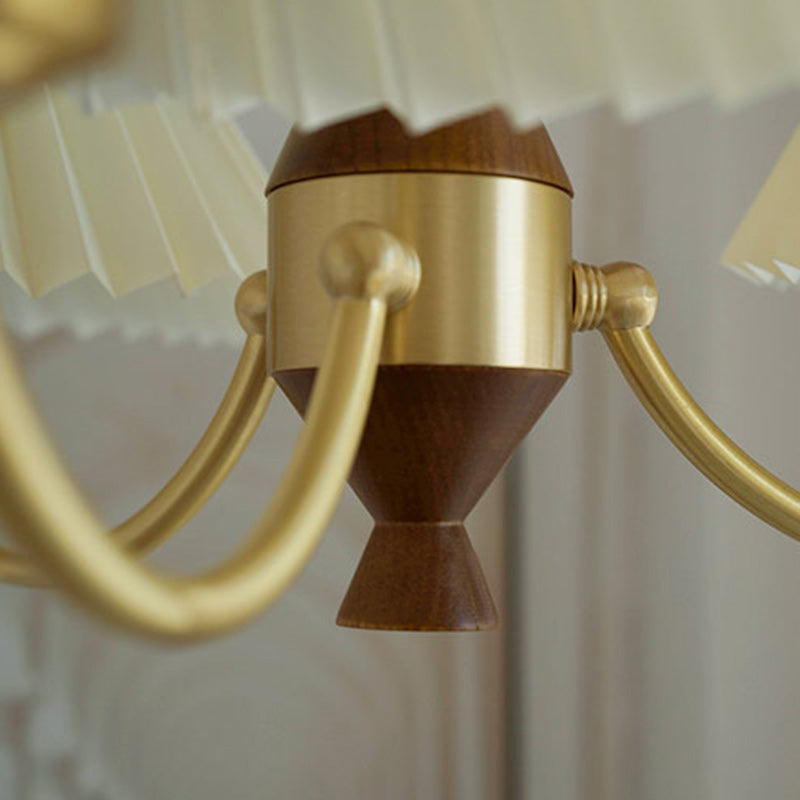 Mid-Century Brass Chandelier