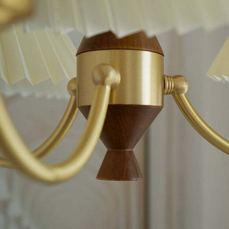 Mid-Century Brass Chandelier
