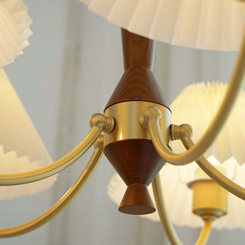 Mid-Century Brass Chandelier