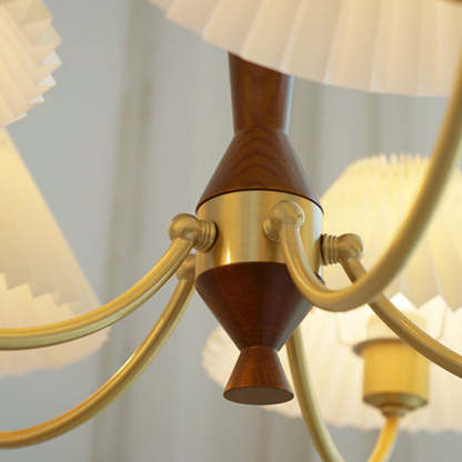 Mid-Century Brass Chandelier