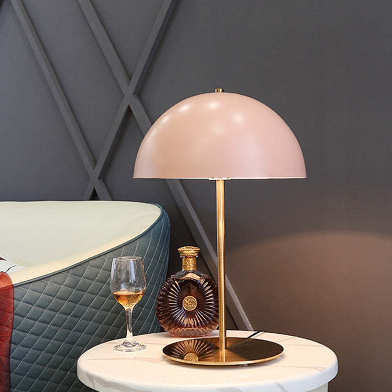 Minimalist Iron Dome Table Lamp — 110V-120V For US/CA / Pink