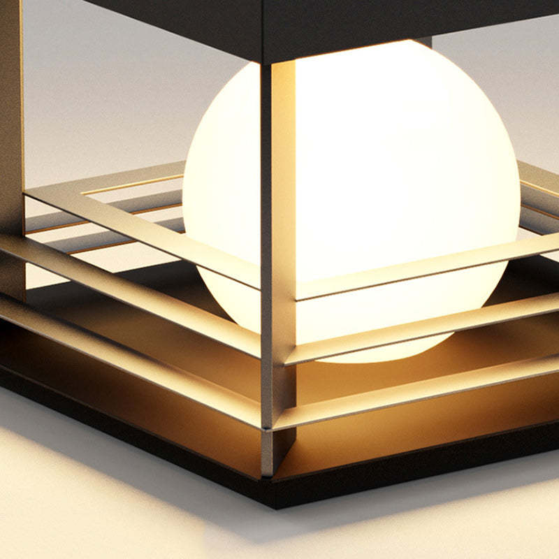 Minimalist Solar Globe Post Light
