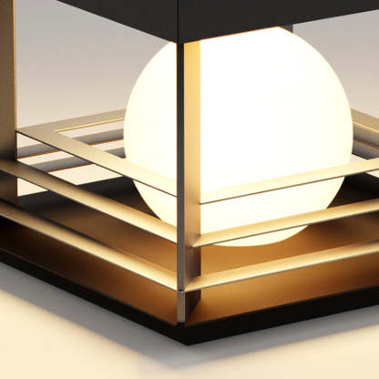 Minimalist Solar Globe Post Light