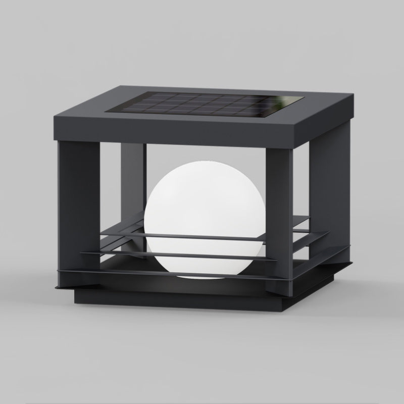 Minimalist Solar Globe Post Light