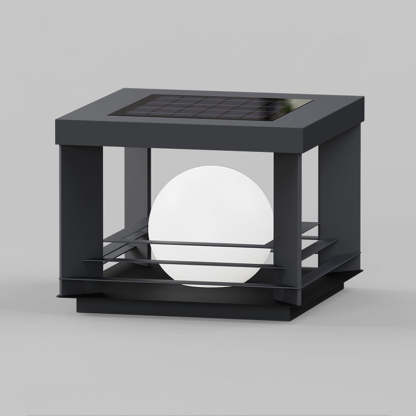 Minimalist Solar Globe Post Light
